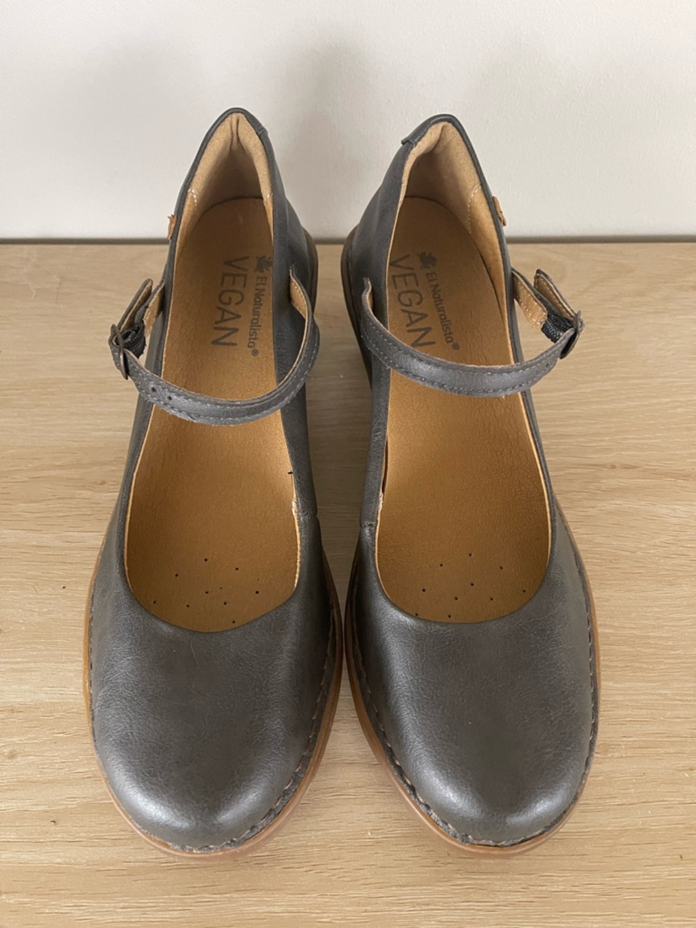 El Naturalista Grey/dark Blue Mary Jane Vegan Shoes 40